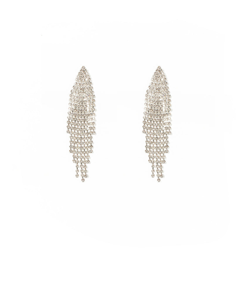 Diamante Chain Tassel Earrings