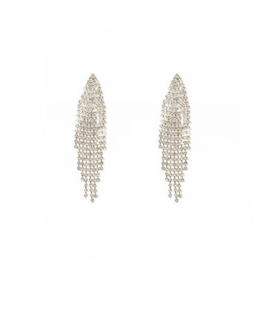 Diamante Chain Tassel Earrings