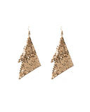 Glow Mesh Metal Drop Earrings