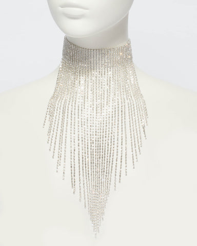 Diamante Tassel Choker Necklace