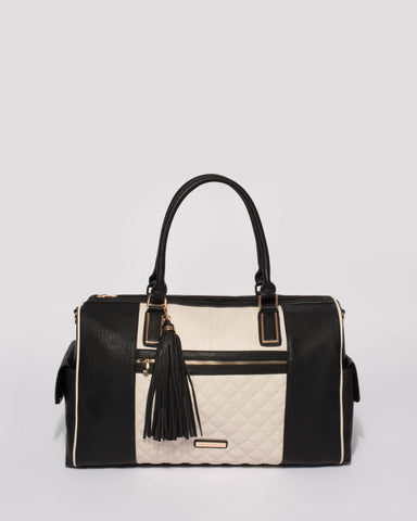 Monochrome Natasha Quilt Weekender Bag