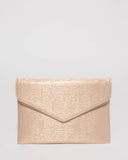 Rose Gold Samantha Textured Clutch Bag