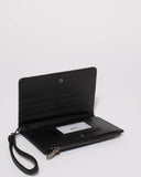 Black Madison Wallet With Gunmetal Hardware