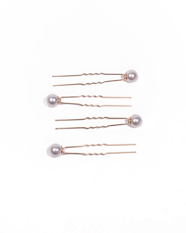 Ivory Gold Tone Pearl Hair Pins