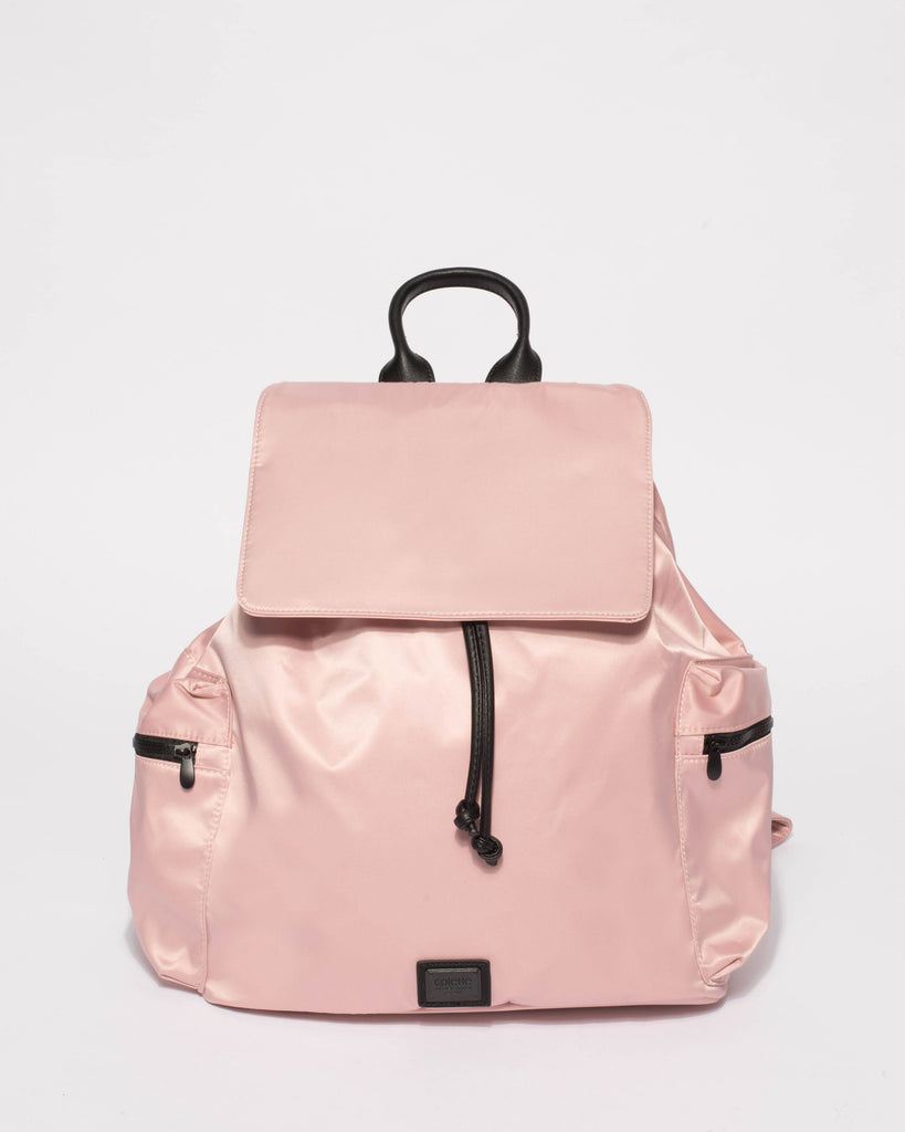 Pink Sara Zipper Backpack