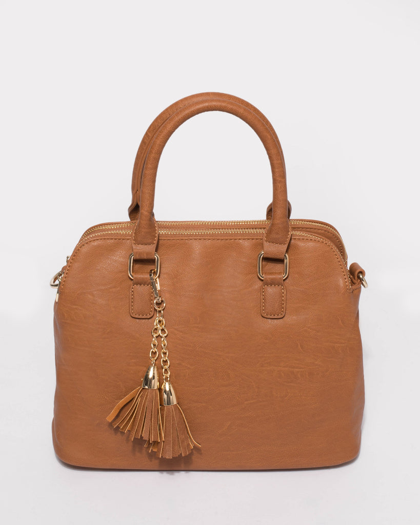 Olivia Tan Tassel Slouch