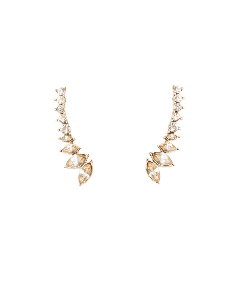 Gradual Stone Cuff Diamante Earrings