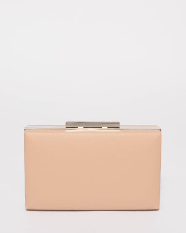 Beige Saffiano Jaime Clutch Bag
