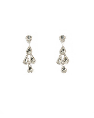 Diamante Statement Tiered Earrings