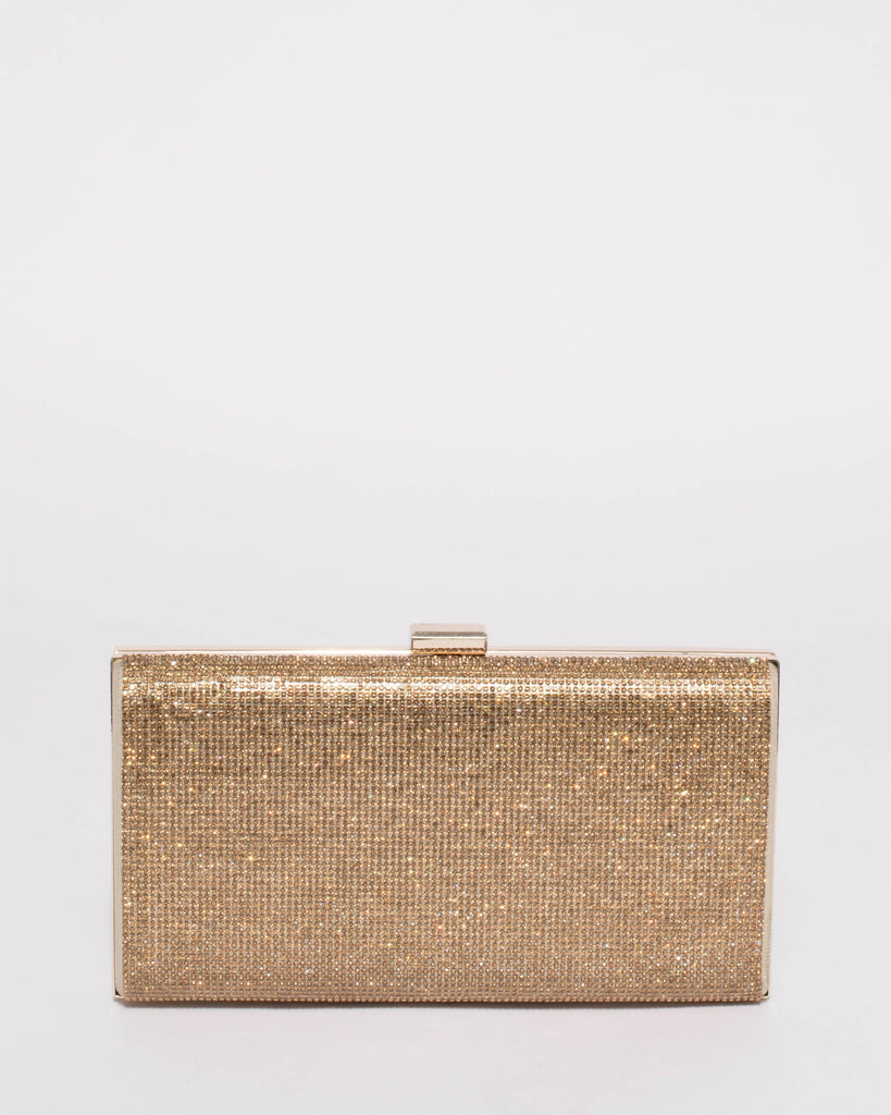 Gold Margot Hardware Clutch Bag