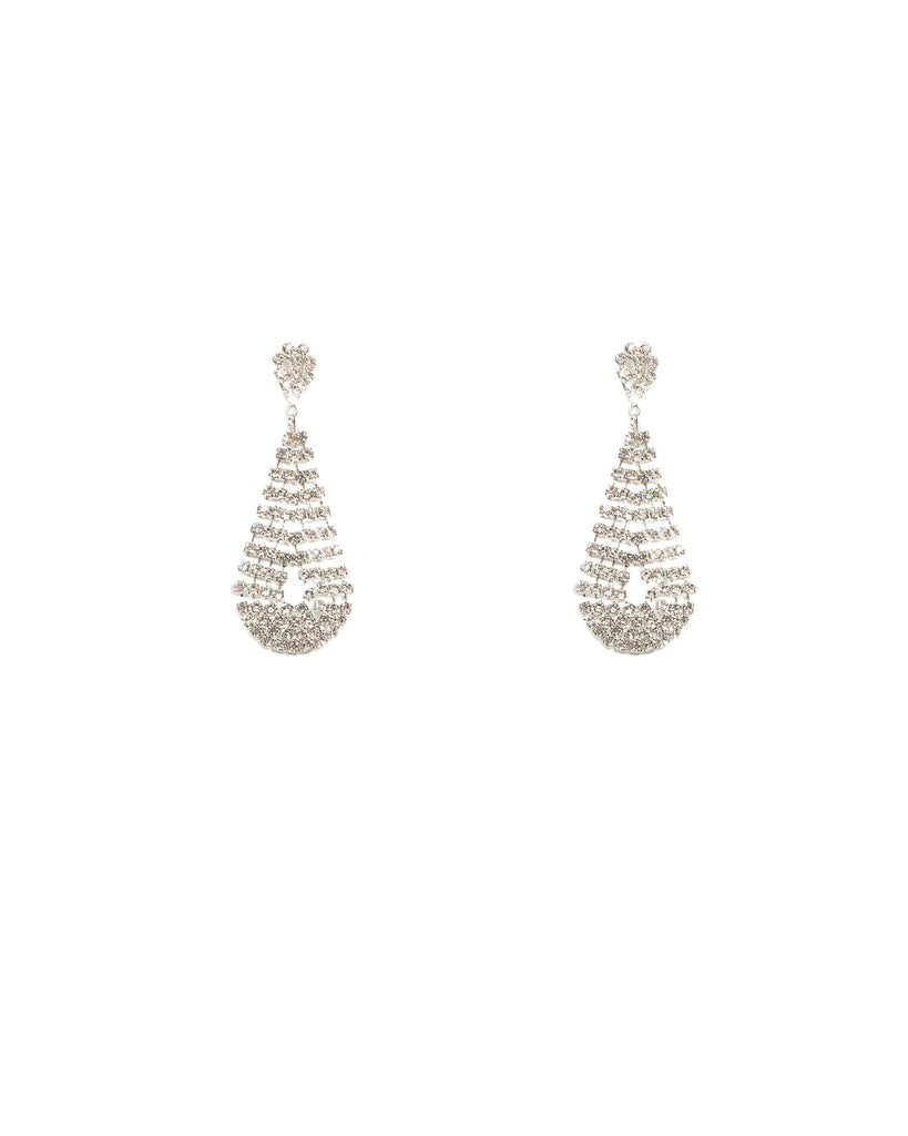 Diamante Chain Teardrop Earrings