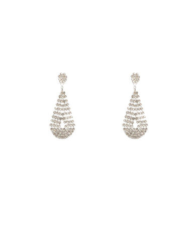 Diamante Chain Teardrop Earrings
