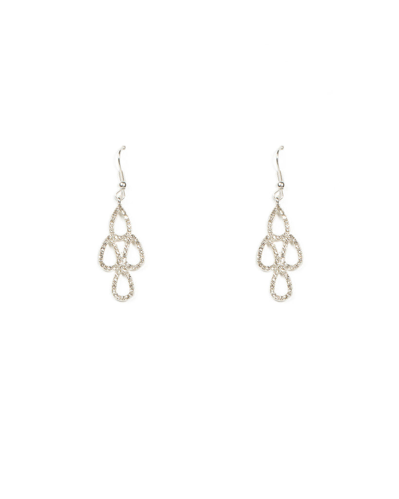 Teardrop Pave Stone Earrings