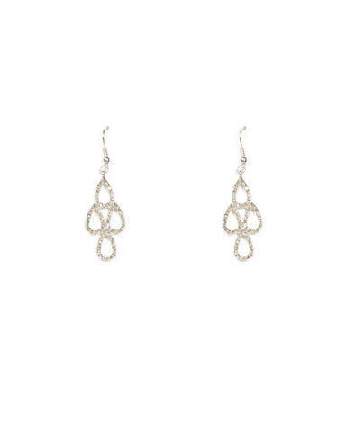 Teardrop Pave Stone Earrings