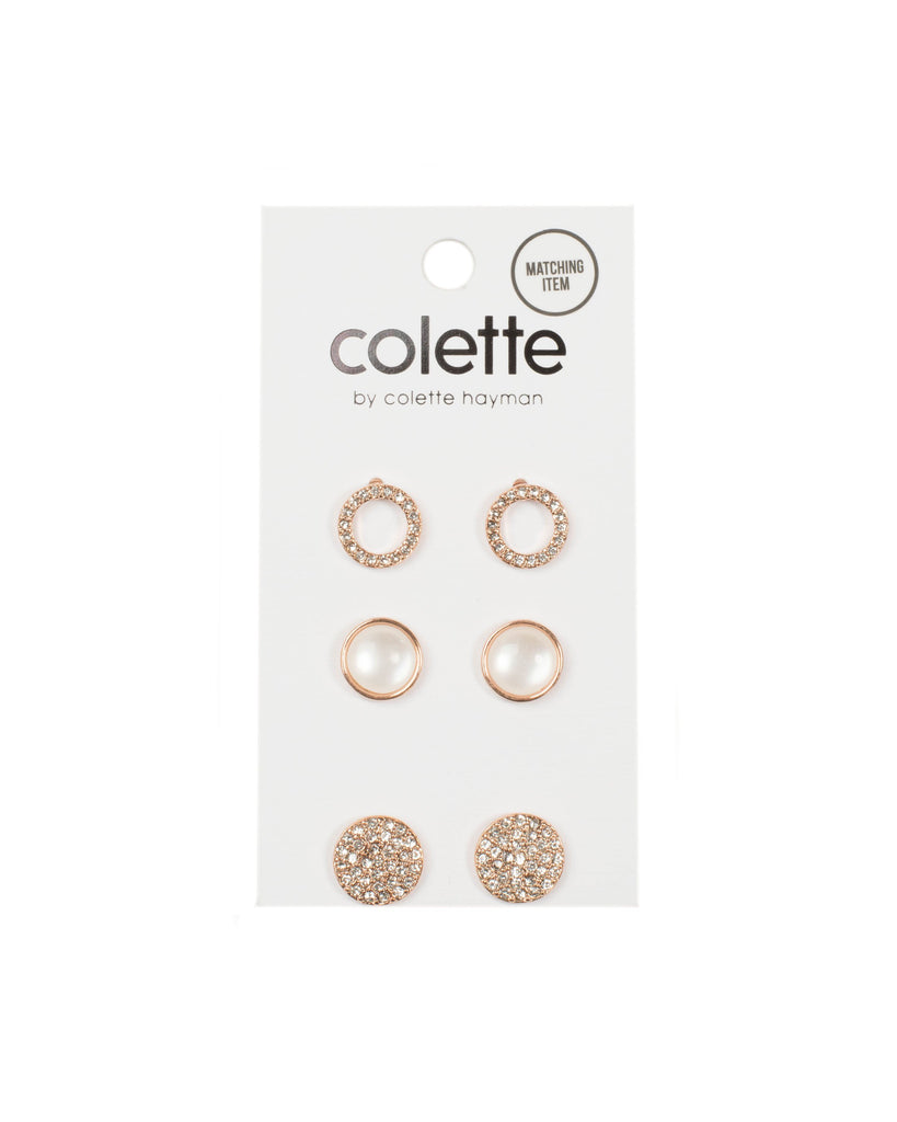 Round Pave Diamante  Catseye  Earrings
