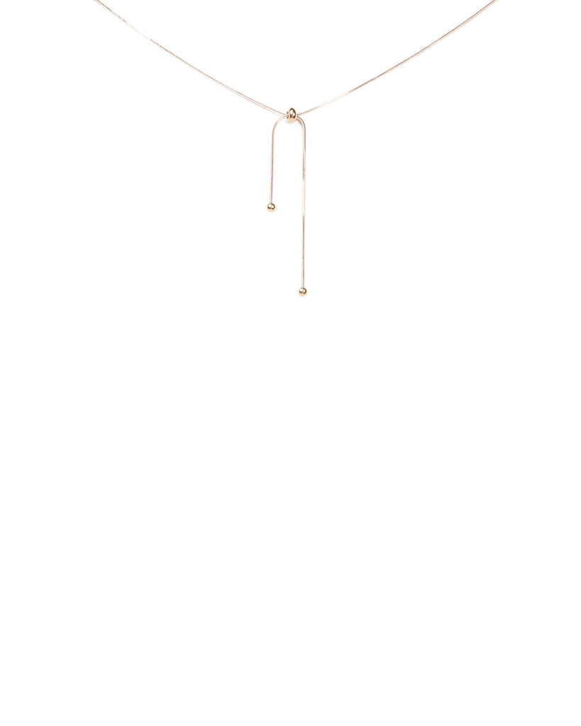 Adjustable Metal Choker Necklace