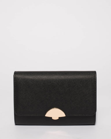 Black Isla Hardware Clutch Bag