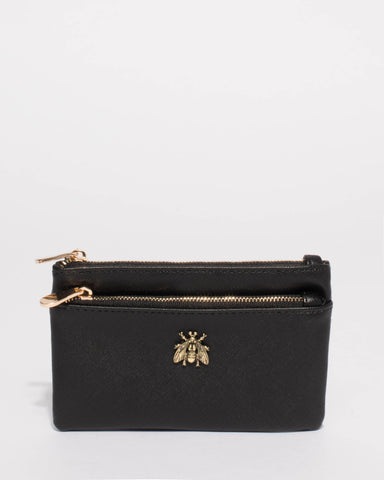 Black Erin Bug Purse With Gold Tone Hardware