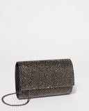 Pewter Kira Evening Clutch Bag