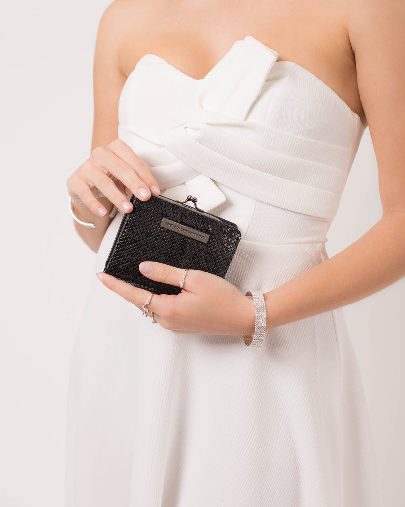 Black Chainmail Serena Mini Wallet