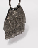 Pewter Maggie Frilled Clutch Bag