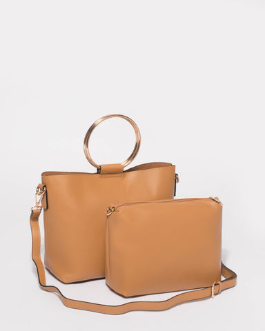 2 In 1 Bailey Caramel Ring Tote