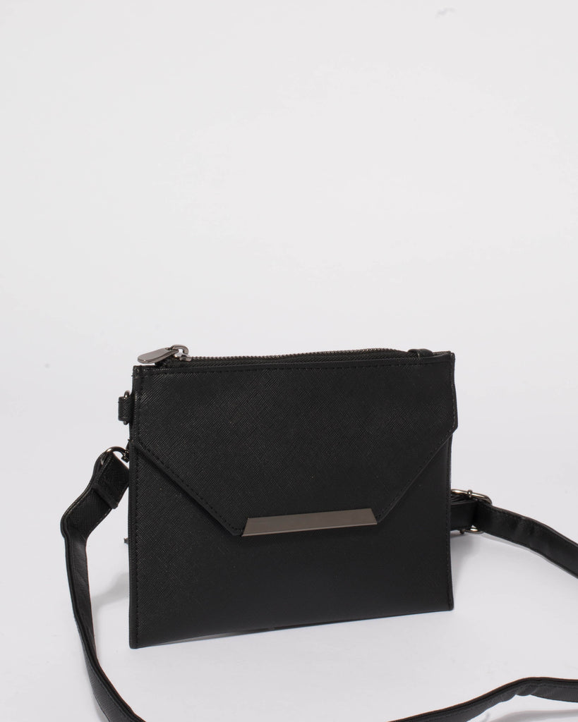 Black Saffiano Clarise Small Purse