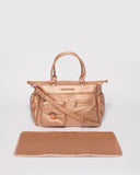Rose Gold Zip and Pocket Baby Bag