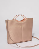 Rose Gold Saffiano Jessie Clutch Bag with Rose Gold Hardware