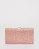 Pink Margot Diamante Hardcase Clutch Bag