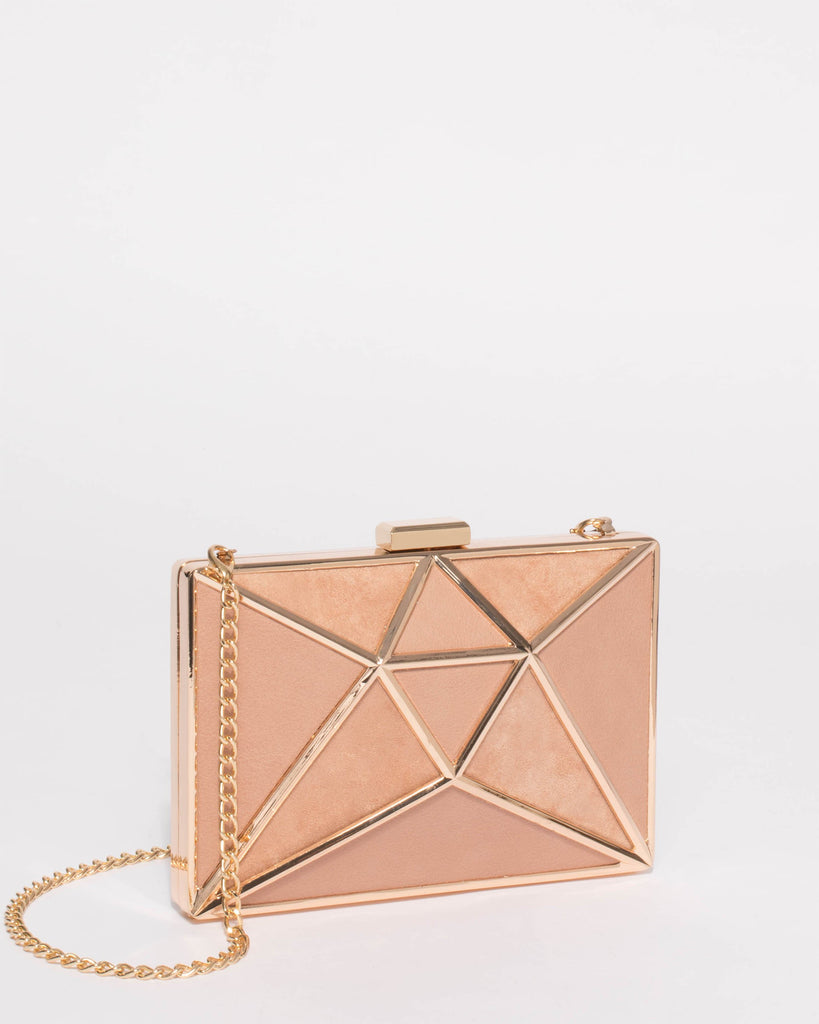 Multi Colour Geometric Clutch Bag