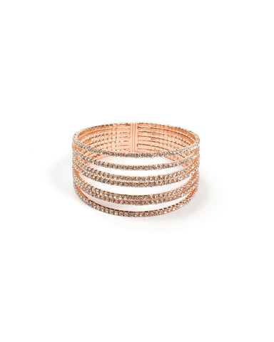 Diamante Rose Gold Flexi Wristwear