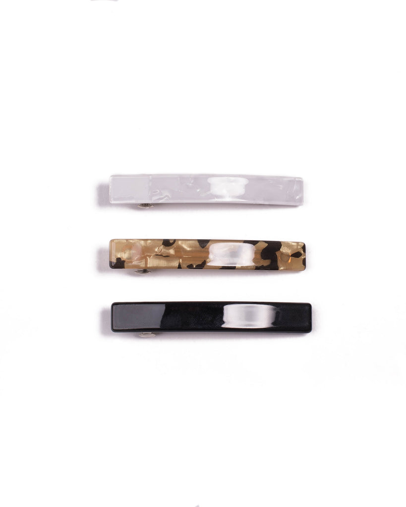 Multi Colour Silver Tone Acrylic Hair Clip