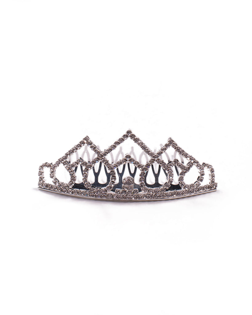 Silver Tone Mini Diamante Tiara