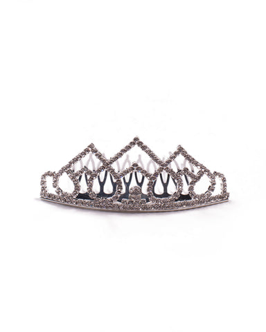 Silver Tone Mini Diamante Tiara