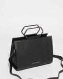Black Steph Tote Bag With Gunmetal Hardware
