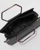 Black Steph Tote Bag With Gunmetal Hardware