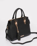 Black Audrey Structured Tote Bag