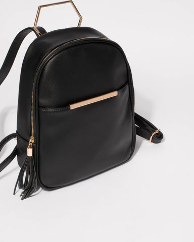 Black Smooth Piper Backpack