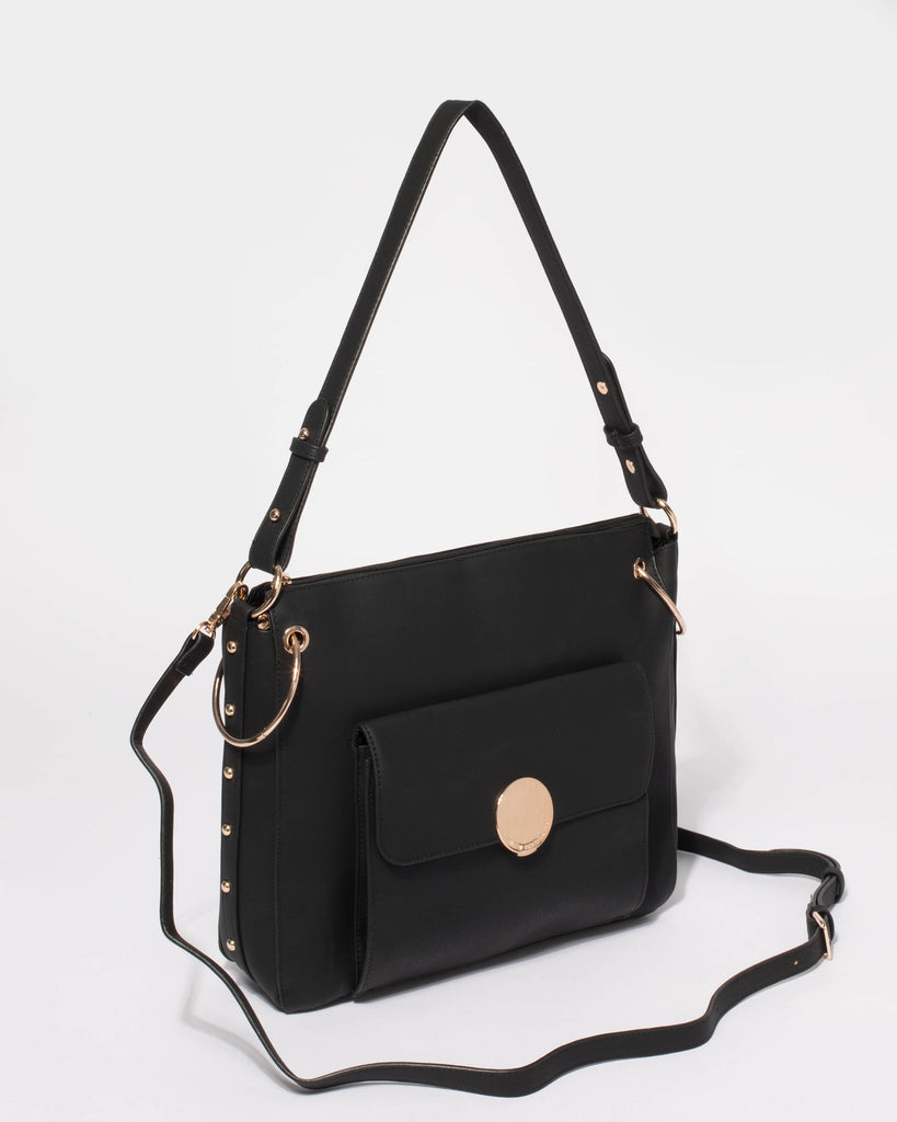Black Maya Large Tote Bag
