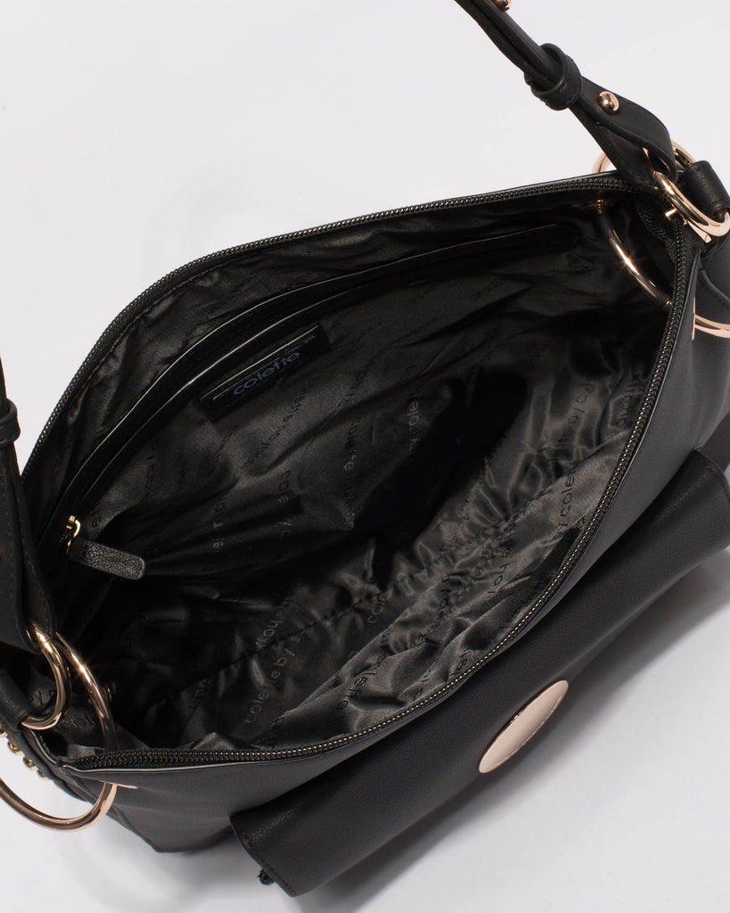 Black Maya Large Tote Bag