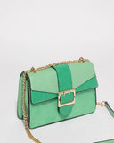 Green Rachel Buckle Crossbody Bag