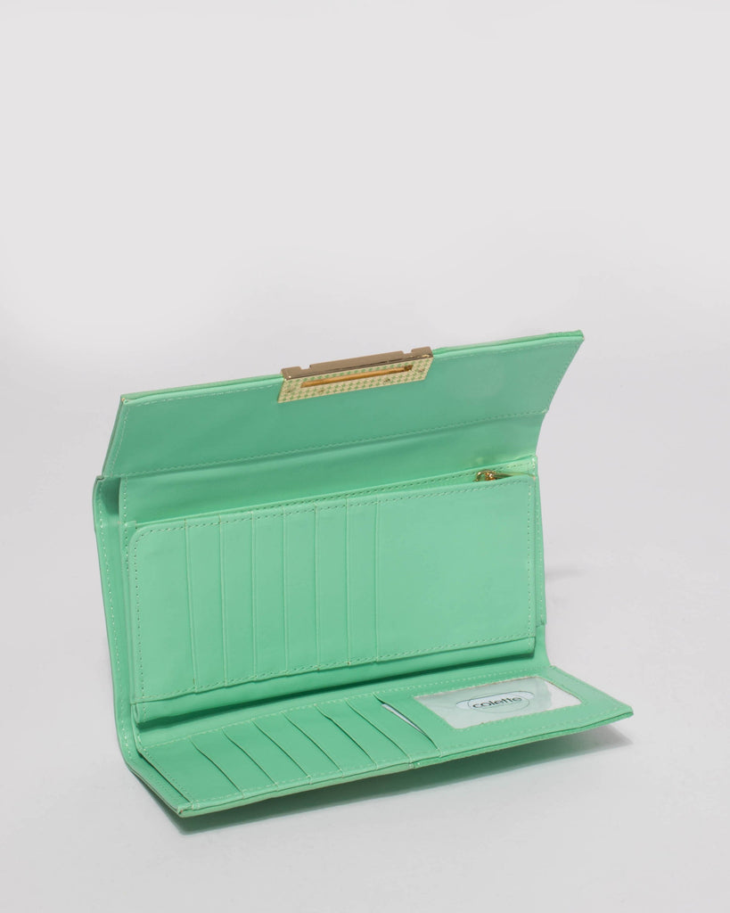Green Naomi Lock Wallet