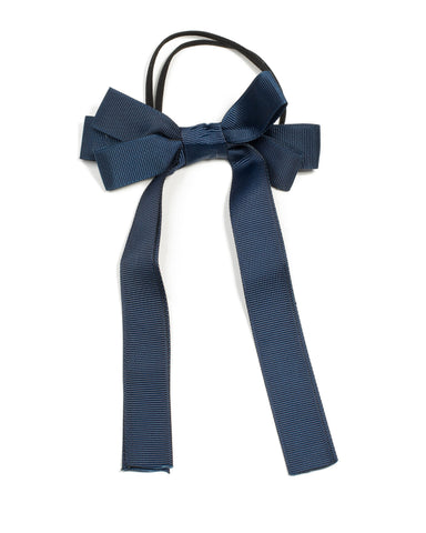 Navy Bow Hair Tie