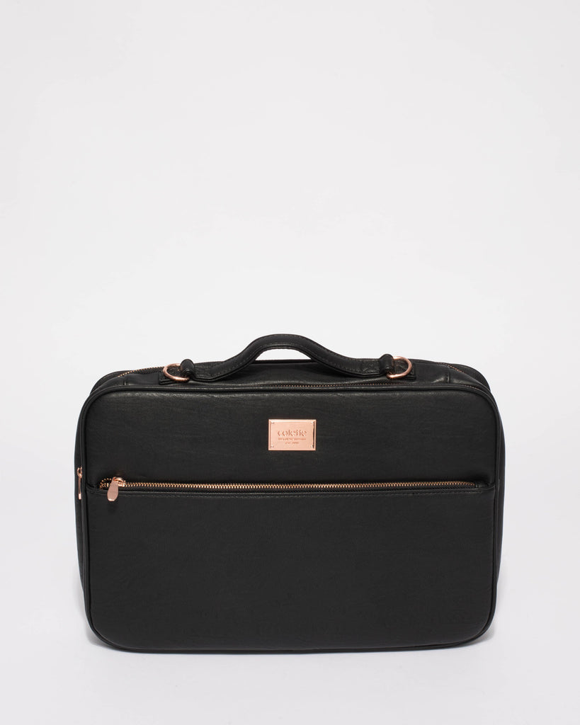 Black Smooth Laptop and Ipad Bag