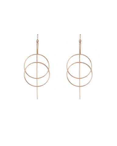 Rose Gold Loop Fine Statement Earrings