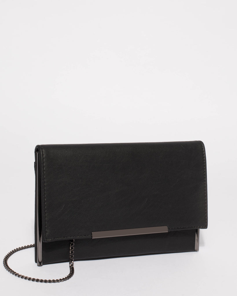 Black Brielle Clutch Bag