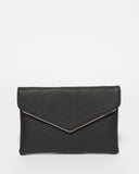 Black Saffiano Samantha Clutch Bag