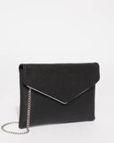 Black Saffiano Samantha Clutch Bag