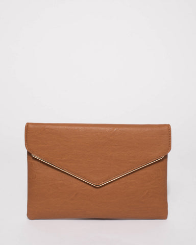 Tan Samantha Clutch Bag